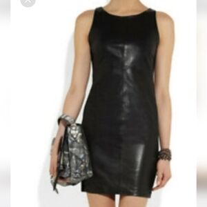 JBrand Back Leather Sleeveless Dress